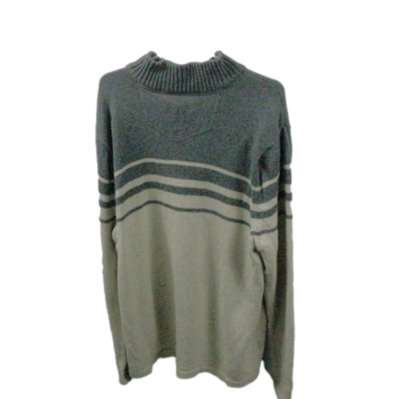 Eddie Bauer Gray/Cream Men's Partial Zip Front Sweater Size TXL - Picture 3 of 6